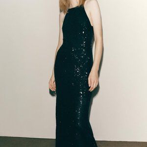 NWT ZARA VOLUMINOUS SHORT DRESS  RED - REF. 2487/707 XS